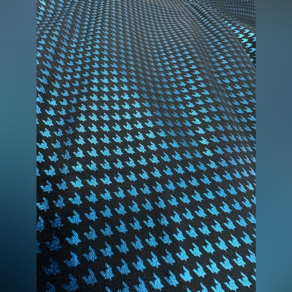 Nwt Metallic Blue Herringbone Pixie Mid Rise Stre… - image 3